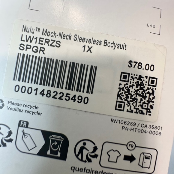 Lululemon Wundermost Ultra-Soft Nulu Mockneck Sleeveless Bodysuit - Picture 11 of 13